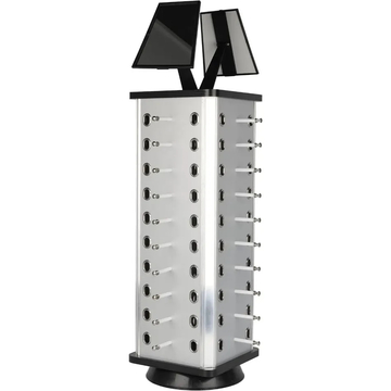 Glasses Carousel Rack 360° Rotating Sunglasses Display Stand Eyewear Display for Home or Shop with Mirror