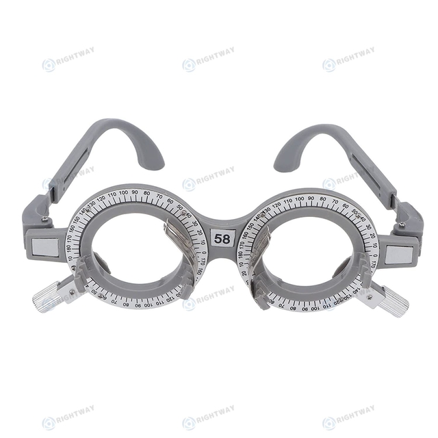 Popular Plastic Optical Trial Frame Set Ophthalmic Trial Lens Frame 52-70mm Optional PD Grey Color TF-X