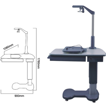 Ophthalmic unit table and chair motorized combined table refraction unit table and chair