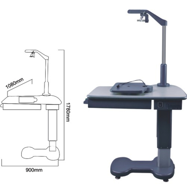 Ophthalmic unit table and chair motorized combined table refraction unit table and chair