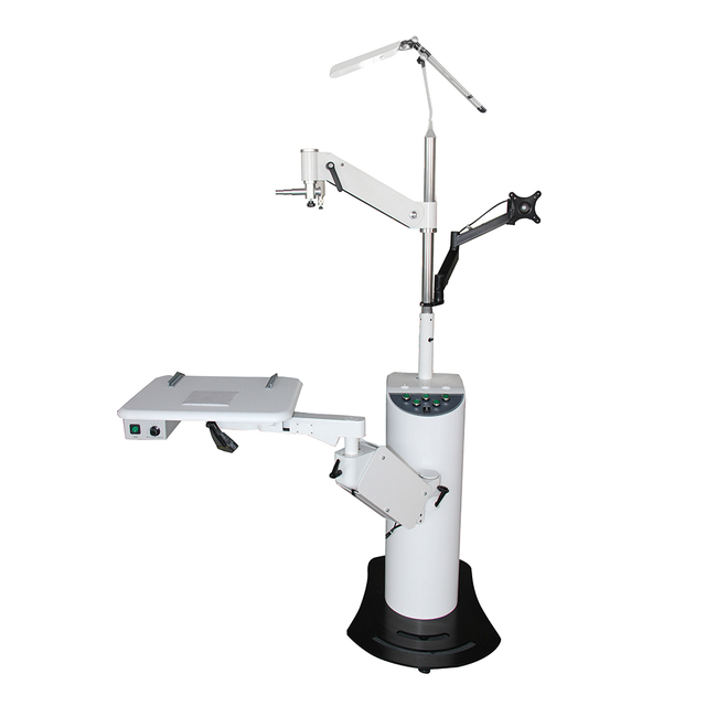 Ophthalmic unit table and chair motorized combined table refraction unit table and chair