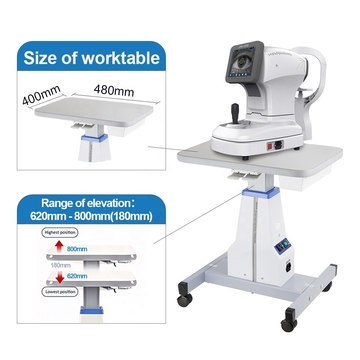 Motorized table for slit lamp